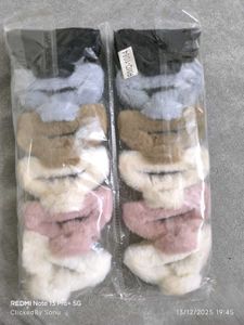 Grab 2 pc Fur Hair Claw Clips(2 ) random colou