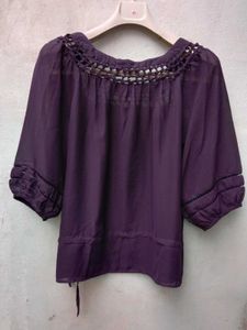 New With Tag Korean Beads Baggy Flair Top