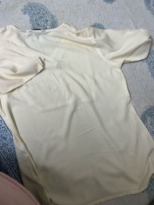 Cream Short Sleeve Top