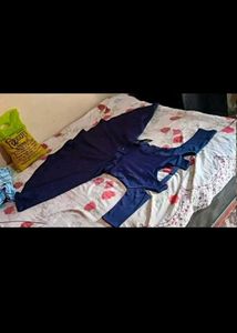 combo Cute Polka Dot Dress/ blue one piece