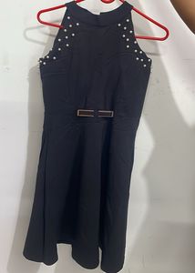 Little Black Dress with Pearl Detail