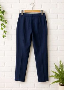 Navy Blue Straight Fit Formal Pants
