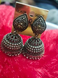 Silver Fashion Jhumka Earrings
