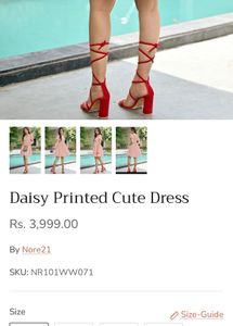 daisy printed cute dress