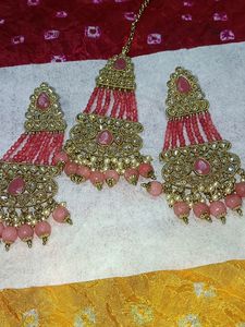 High Gold Mngtikka Set With Earings