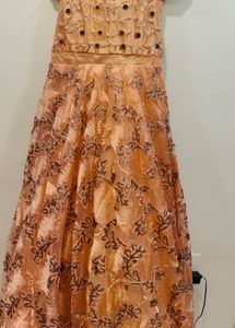 🆕 “Diva” Original Bridal Peach Sequins Gown