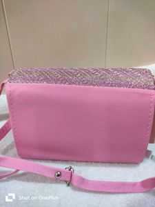 Pink Sparkle Chain Bag