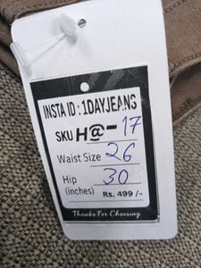 H@17 Size-26 (Sale) Latest Ladies high waist Jeans
