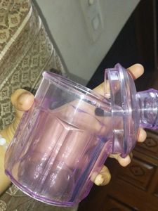 Set of 2 Purple Plastic Storage Jars