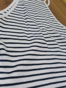 Crop Top With Black And White Lines