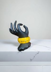 Yellow Italian Enamel Bangle Bracelet