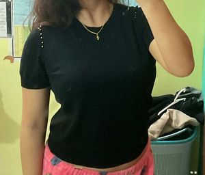 Black Short Sleeve Top