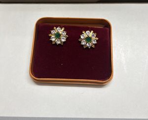 AD Stone Gold Covering Earrings
