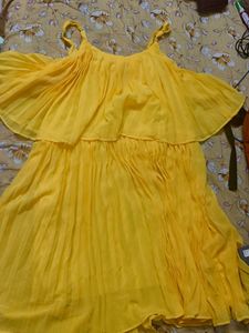 Yellow Off-Shoulder Dress
