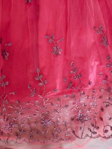 Girls Pink Embellished Party Frock Dress