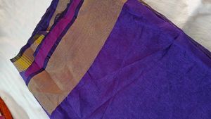 Violet Golden Saree