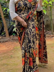 Floral Print Saree