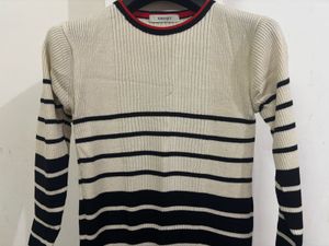 Striped Midi Sweater Dress