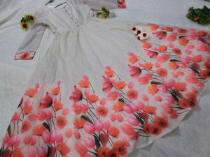 Floral Print  Anarkali Kurta