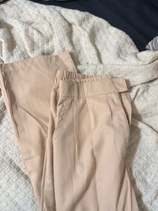 Light Pink Straight Casual Office Pants