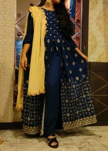 Partywear Front Slit Two-piece Set