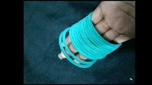 Skyblue Velvet green Bangle 🫶