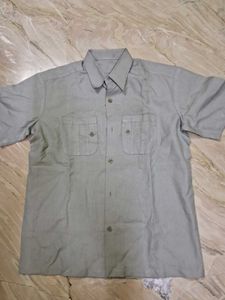 Men Grey Classic Fit Textured Formal Shirt