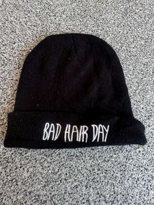 Bad Hair Day Black Beanie