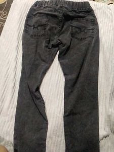 Charcoal Color Mommy Jeans