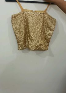Gold Sequin Cami Top