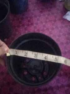 5 Plastic Pots- 3 Small 2 Very Smal