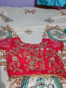 Red Embroidered Blouse