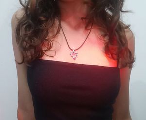 Flam3Heart Necklace ⛓️🩸gothic Piece