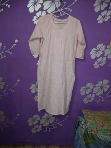 Pink Cotton Kurta