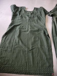 Green Embroidered Kurta Set