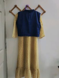 Crepe Kuthi(with Lining) And Jacket