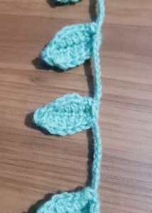 Crochet Leaf Garland For Wall Decor