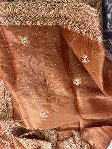 Elegant Organza  Embroidered Fabric