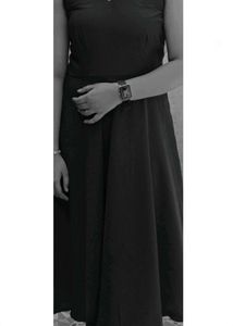 Sleeveless Black Fit &amp; Flare Dress