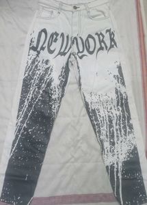 New York Print Jeans