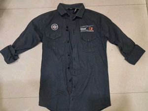 Style-X Casual Shirt - Black Human Patch