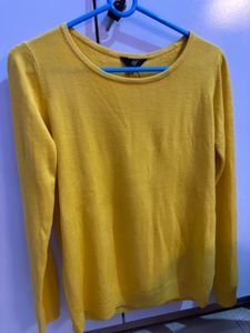 Yellow Long Sleeve Top S size