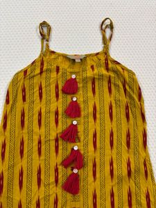yellow single kurti