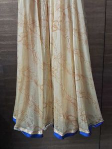 Blue With Sandal Anarkali