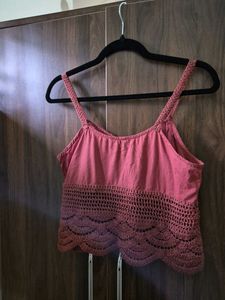 Crochet Detail Crop Top