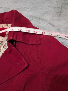 Mossimo Burgundy Trench Coat