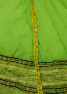 Elegant Green Embroidered Dress with Gold Detailin