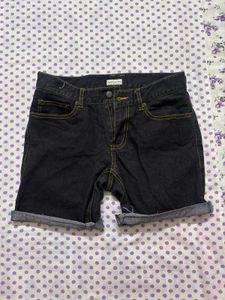 Black Denim Shorts