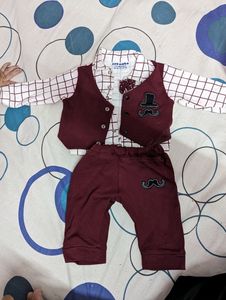 Maroon Colour  Suit Dress For Boys