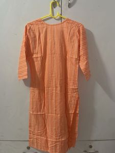 Peach Striped Kurti
